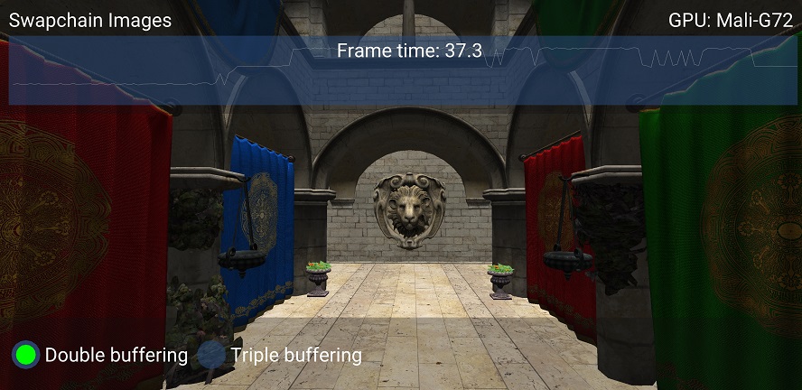 Sponza with double buffering